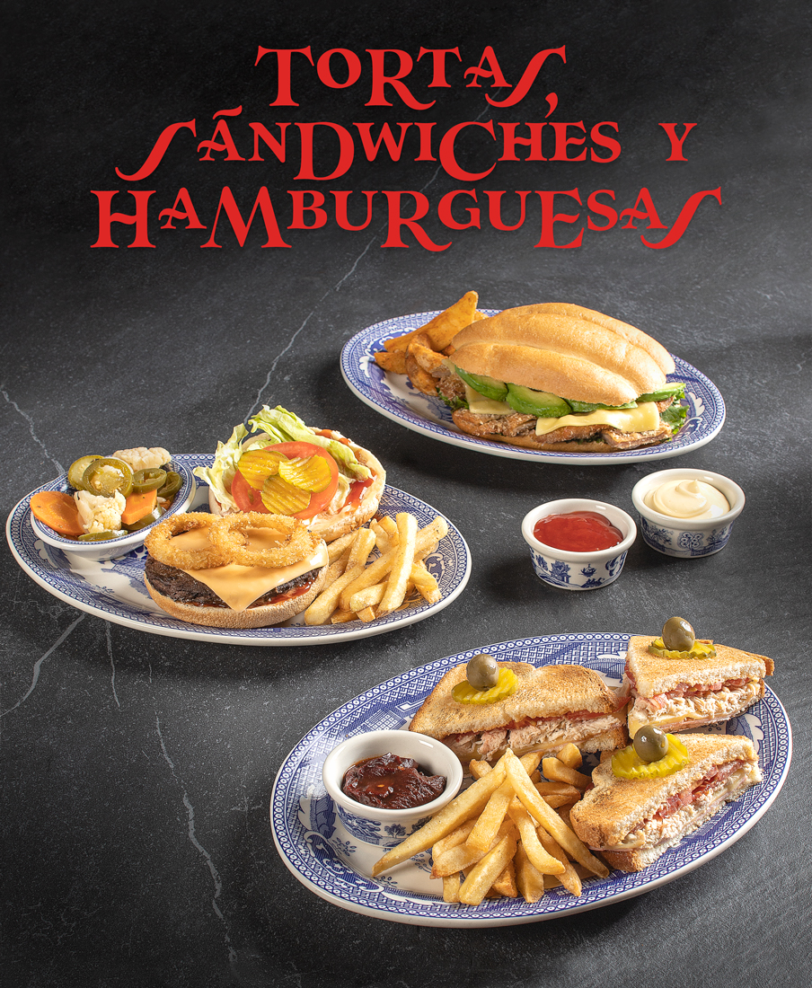 Tortas, Sándwiches y Hamburguesas